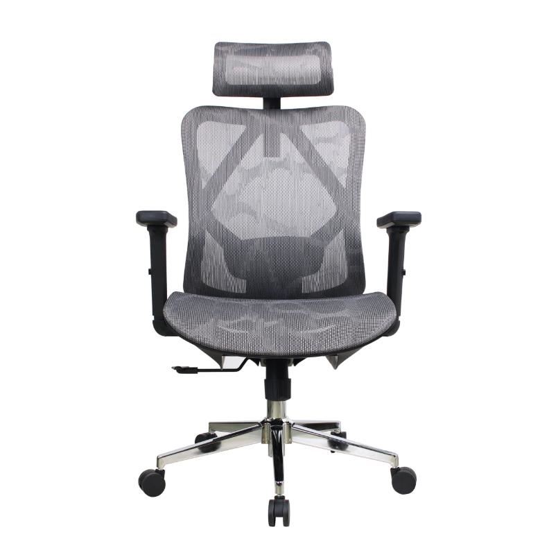 Silla Ergonómica Versus Para Oficina En Malla F-20 Gris